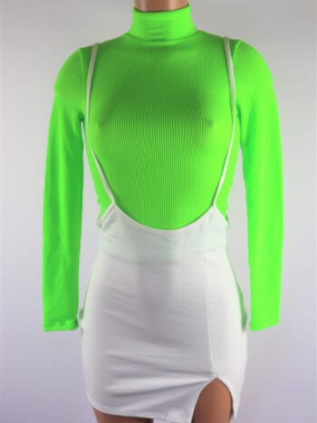 White Suspender Skirt