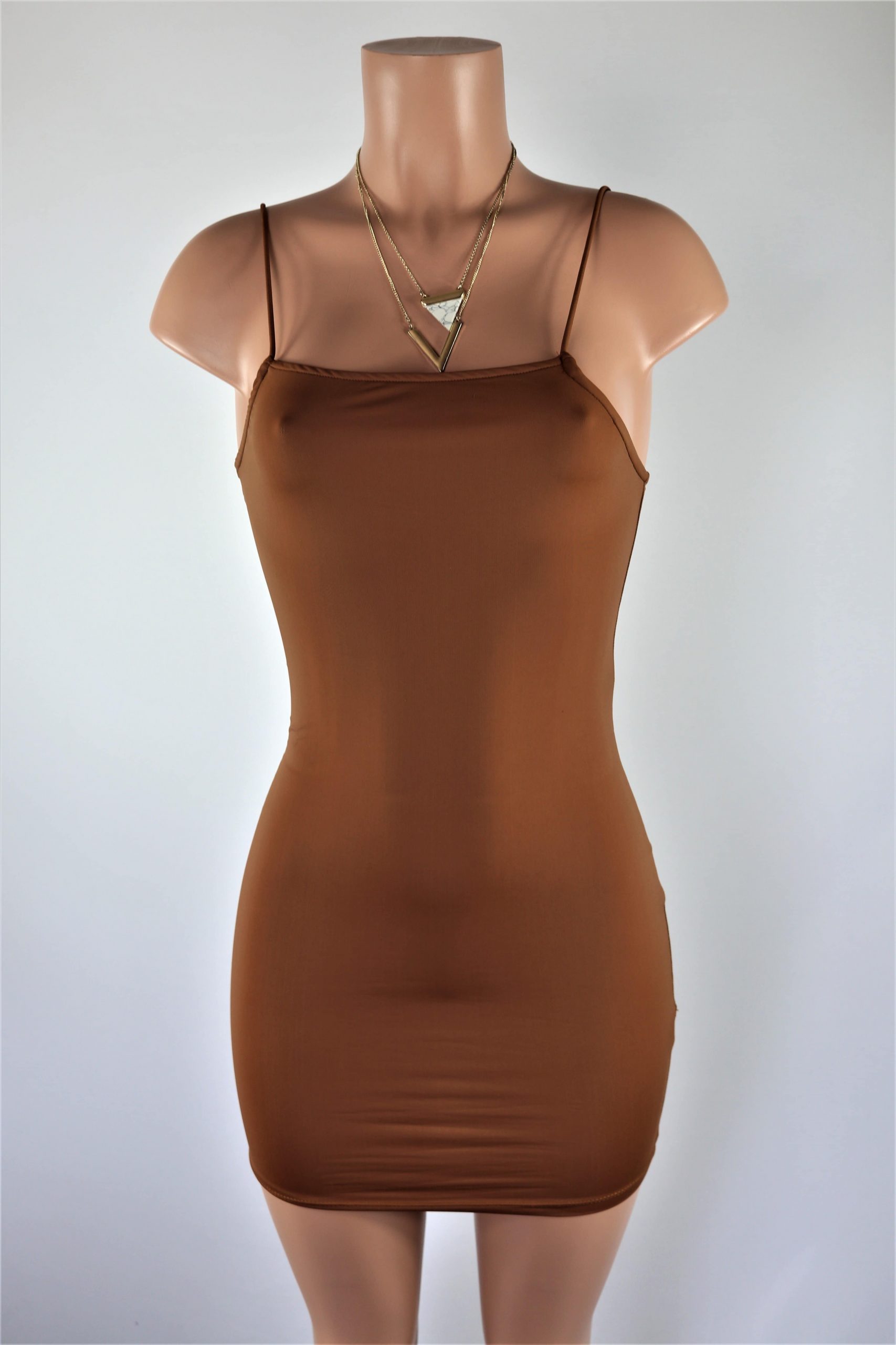 tight brown mini dress The Giselle Mini Dress main image 0