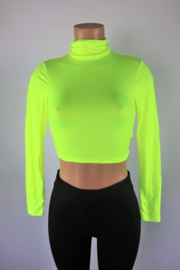 Turtleneck Neon Crop Top