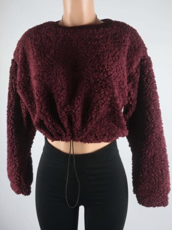 Chyann Teddy Crop Sweater Top Chyann Teddy Crop Sweater Top