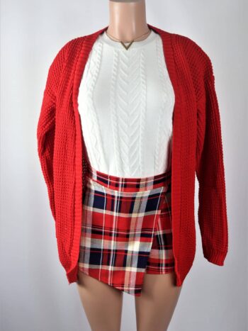 Red Plated Cardigan1 Red Plated Cardigan1