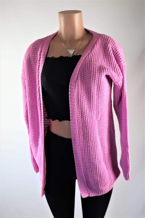 Pink Plated Cardigan