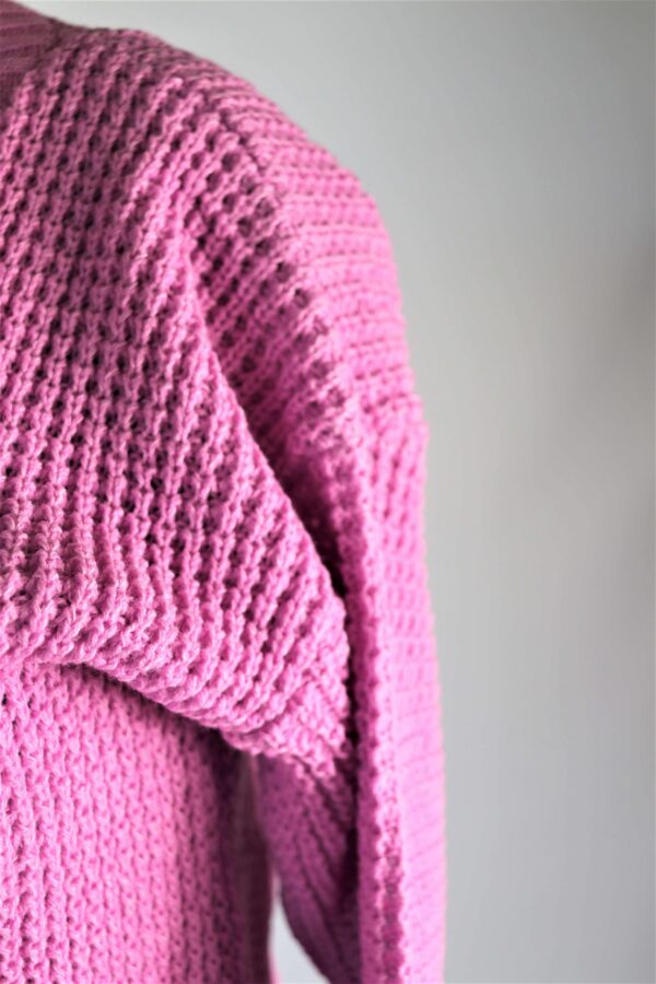 Pink Plated Cardigan