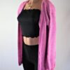 Pink Plated Cardigan