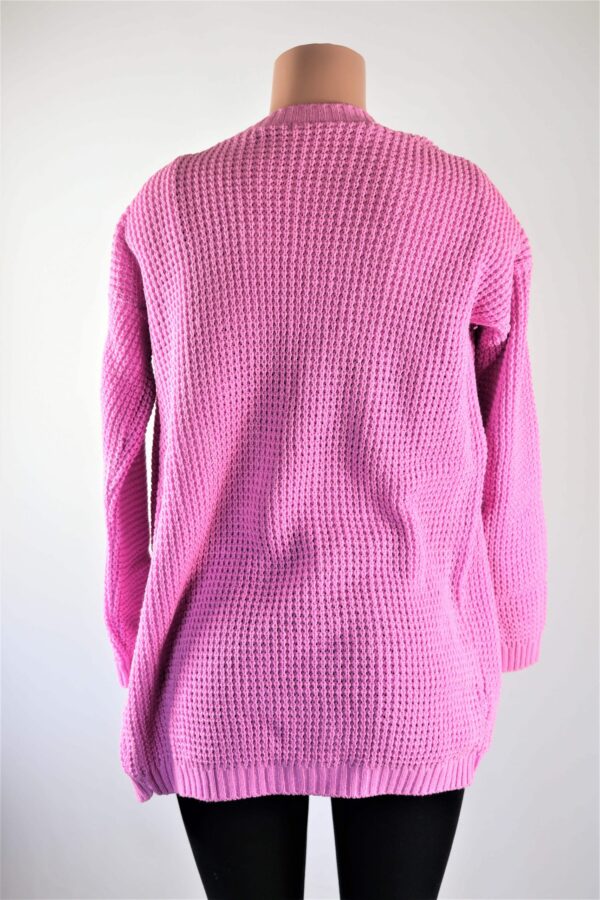 Pink Plated Cardigan