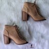 Camel Lace Up Booties