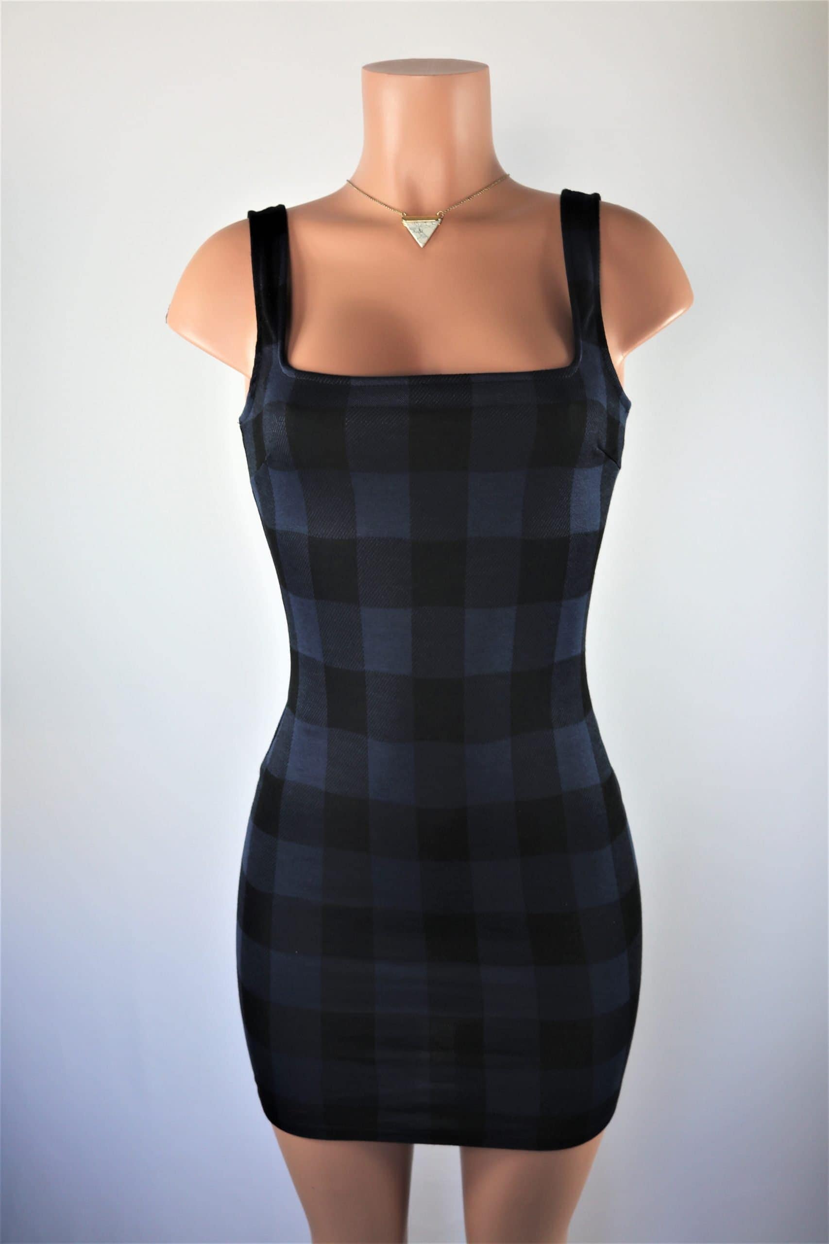 blue plaid dresses