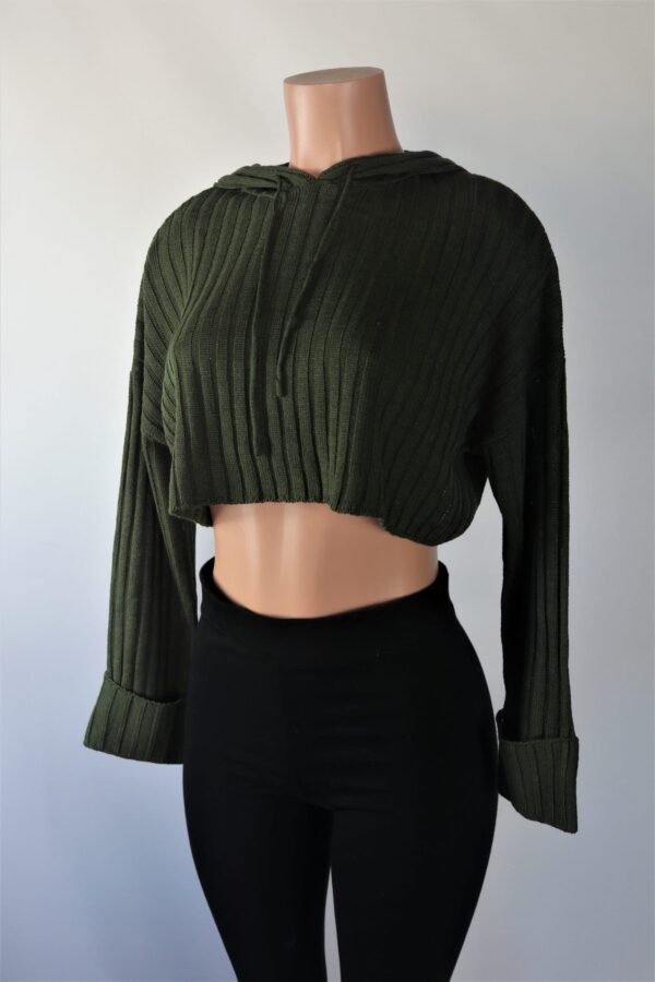 Olive Crop Hoodie
