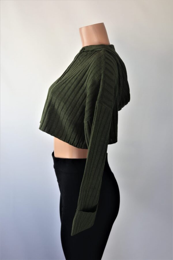 Olive Crop Hoodie