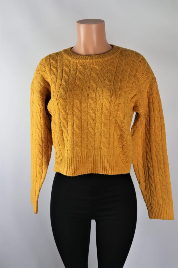 Gold Cable Knit Sweater