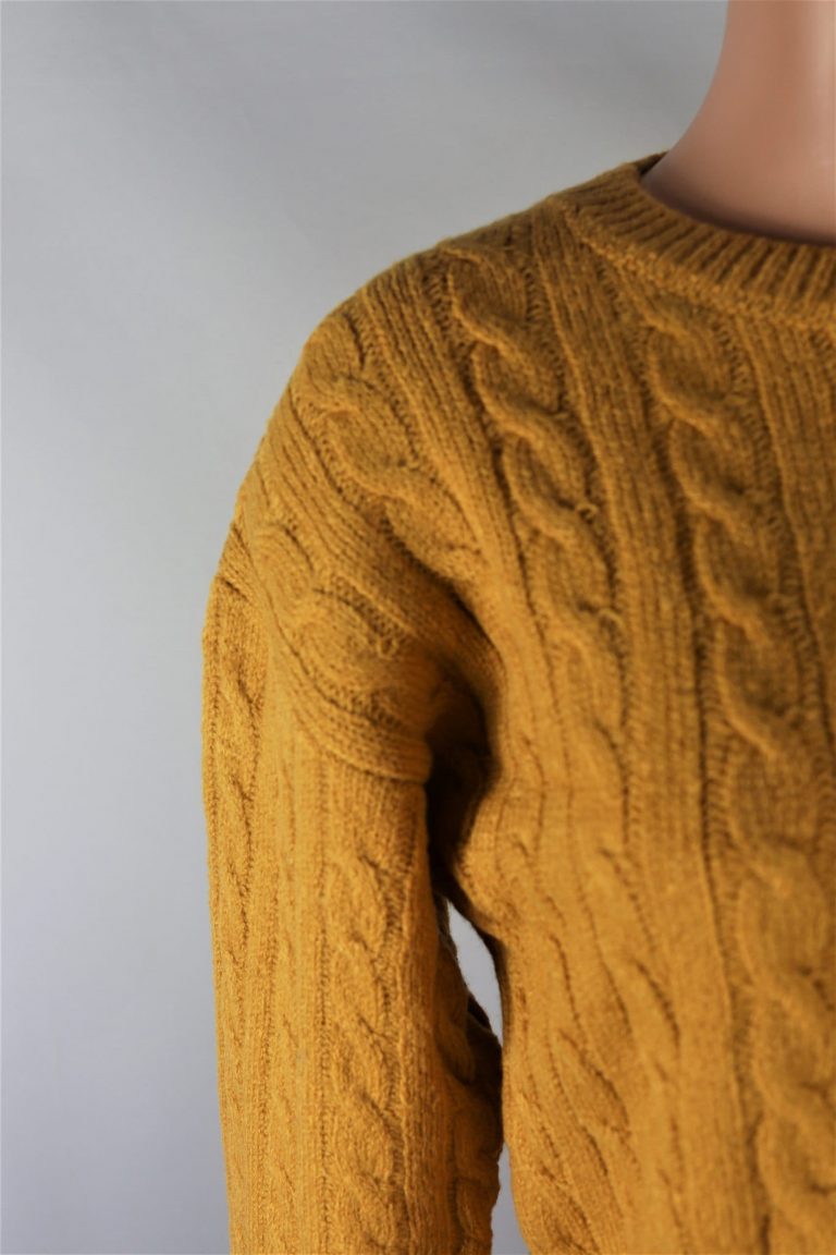 gold knit sweater