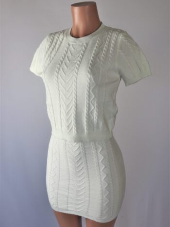 Cable Knit Skirt Set Cable Knit Skirt Set
