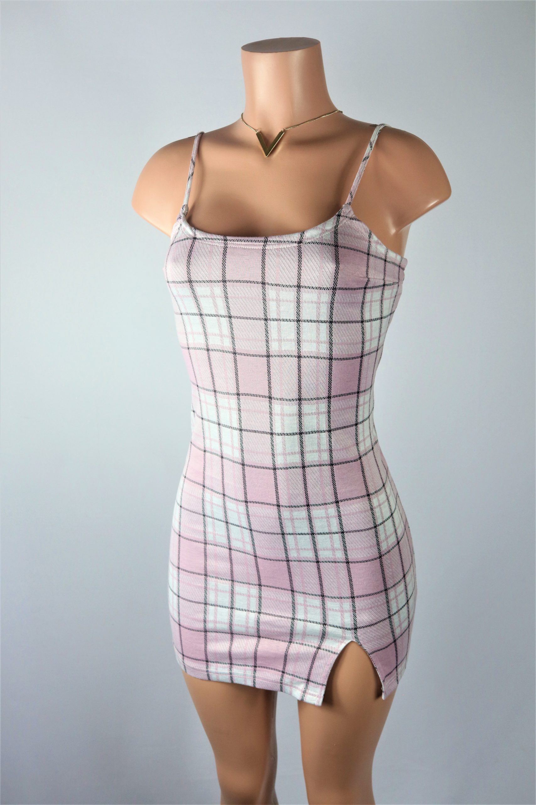 plaid pink dress Big sale - OFF 75%