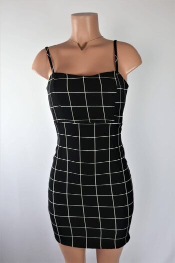 Basic Grid Mini Dress