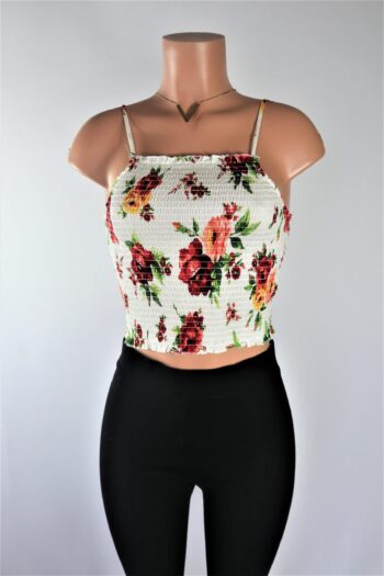 Floral Smocked Crop Top