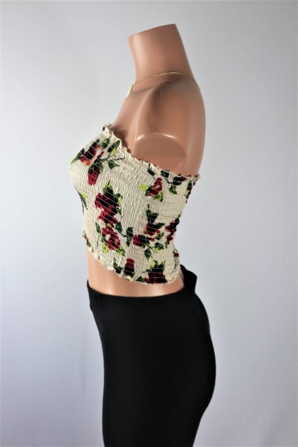 Floral Smocked Tube Crop Top - NeedMyStyle