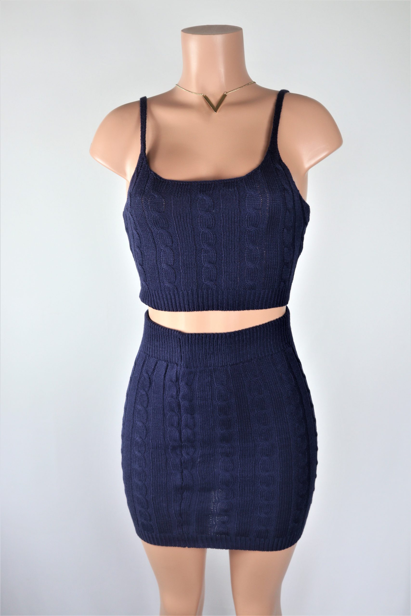beach knit halter blue multi
