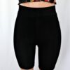 Velvet Ribbed Biker Shorts