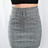 Belted Plaid Skirt