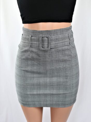 Belted Plaid Skirt Belted Plaid Skirt