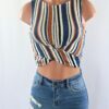 Nicola Twist Front Crop Top