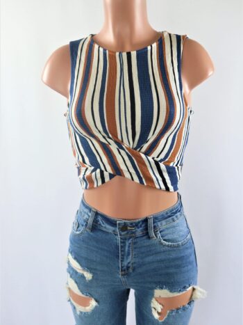 Nicola Twist Front Crop Top