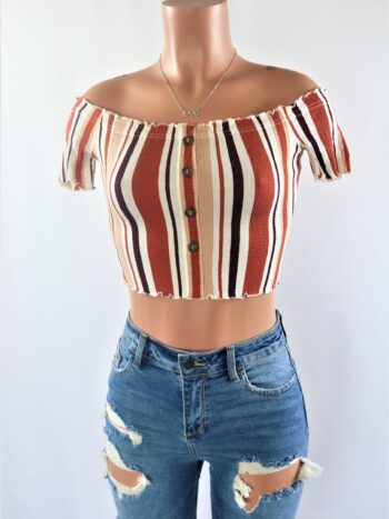Nicola Off the Shoulder Crop Top