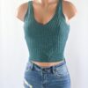 Ribbed Knit Halter Top