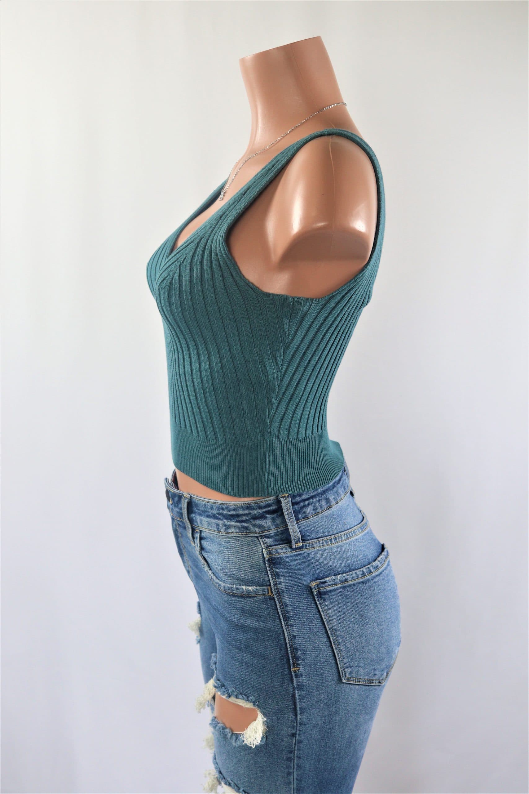 Ribbed Knit Halter Top NeedMyStyle