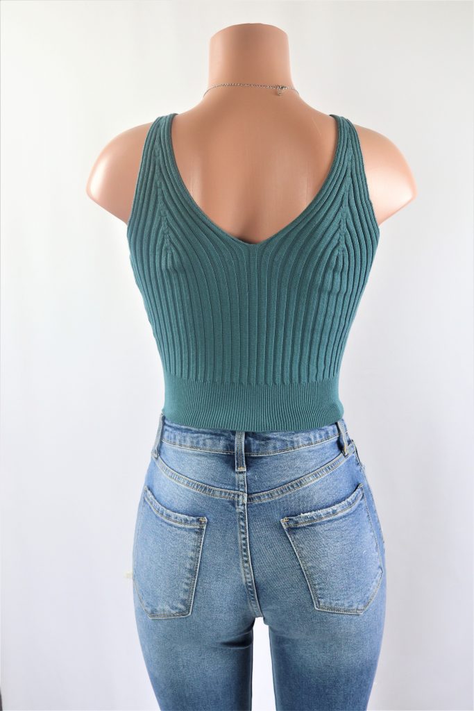 beach knit halter blue multi