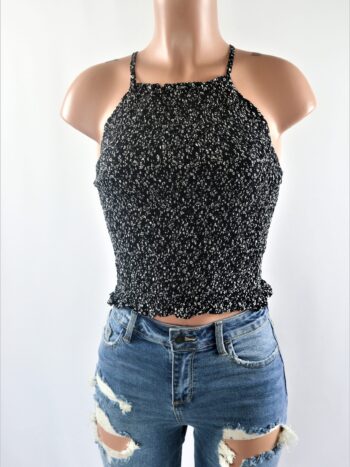 Floral Smocked Cami Crop Top Floral Smocked Cami Crop Top