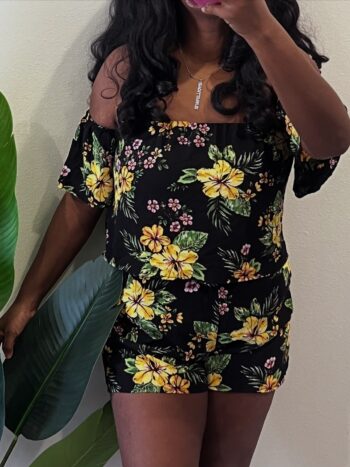 Off the shoulder Floral Romper Off the shoulder Floral Romper