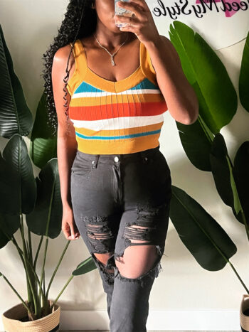 Stripe Boxy Crop Top Stripe Boxy Crop Top