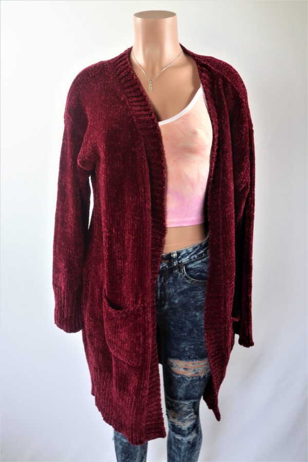 Plain Chenille Cardigan