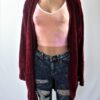 Plain Chenille Cardigan