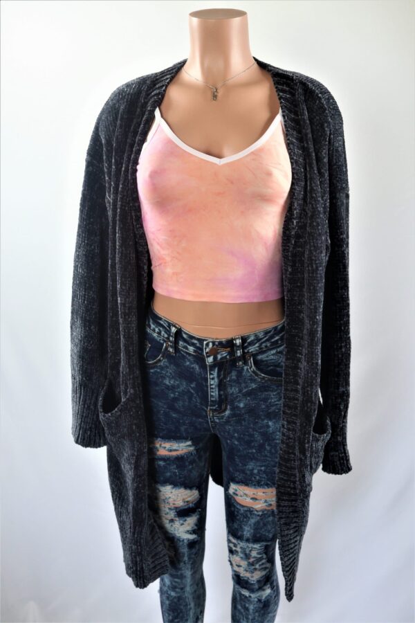 Plain Chenille Cardigan
