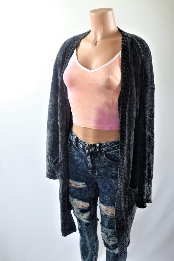 Plain Chenille Cardigan