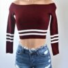 Wine Varsity Crop Top