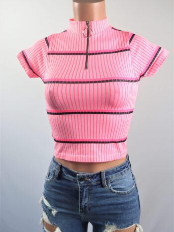 Circle Zipper Crop Top Circle Zipper Crop Top