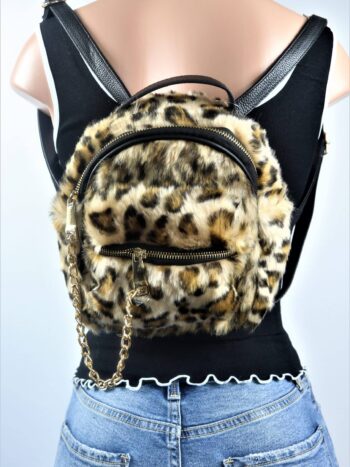 Faux Shearling Mini Backpack