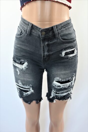 Ripped Bermuda Shorts