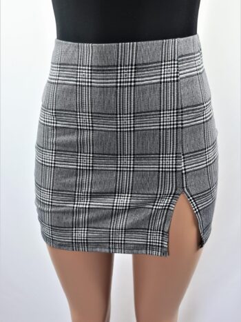 Monochrome Plaid Skirt Monochrome Plaid Skirt