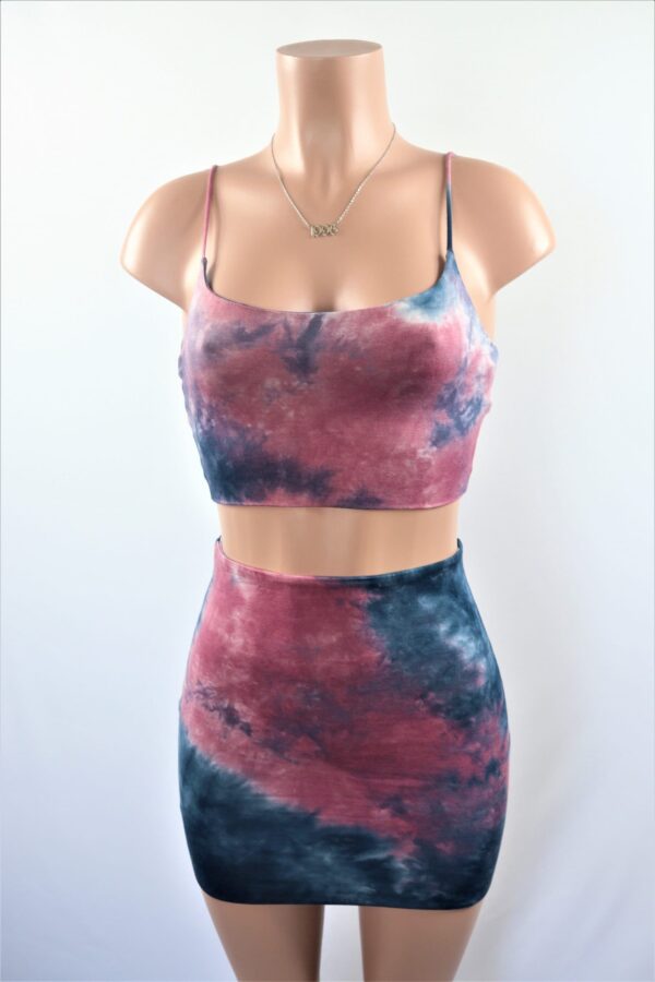 Tie Dye Mini Skirt Set