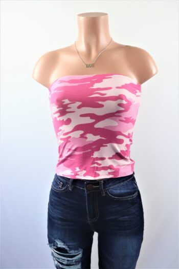 Pink Camo Tube Top