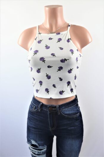 Purple Rose Tank Top