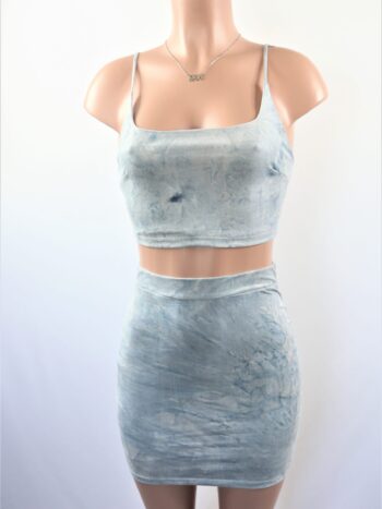 Suede Tie Dye Skirt Set Suede Tie Dye Skirt Set