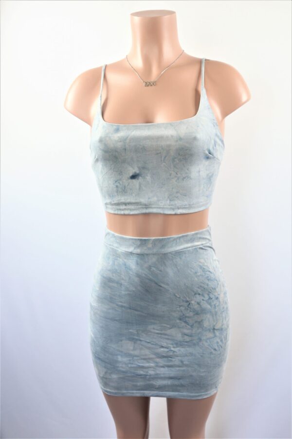 Suede Tie Dye Skirt Set