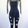 Ripped Denim Jumpsuit