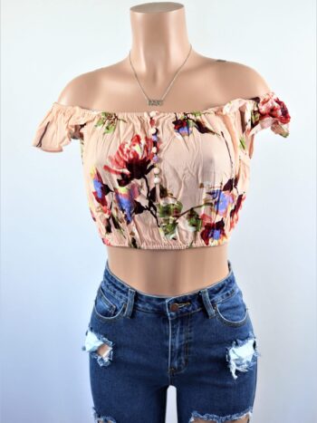 Blush Floral Crop Top Blush Floral Crop Top