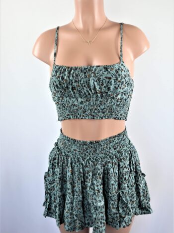 Floral Mini Skirt Set